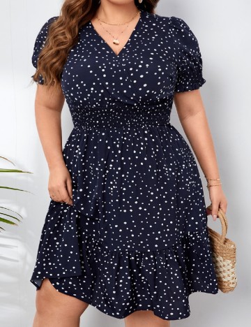Rochie scurta SHEIN CURVE, bleumarin