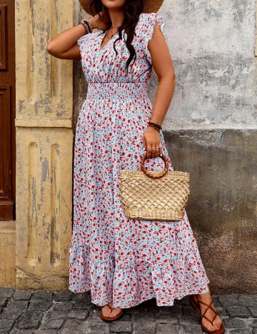 Rochie lunga SHEIN CURVE, albastru