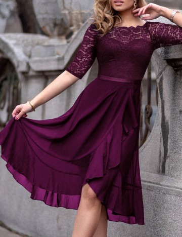 Rochie medie Miusol, mov