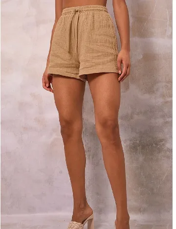 Pantaloni scurti PRETTYLITTLETHING, maro