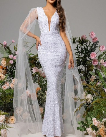 Rochie lunga Love&Lemonade, alb