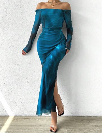 Rochie lunga SHEIN, albastru