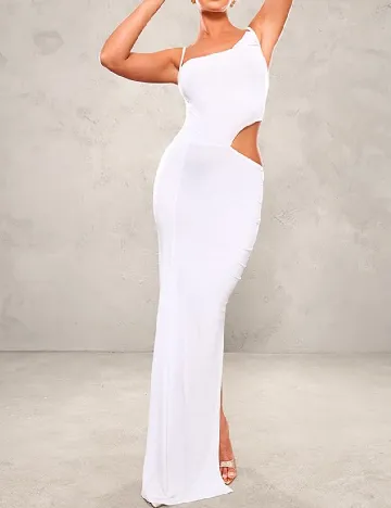 Rochie lunga PRETTYLITTLETHING, alb