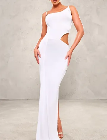 Rochie lunga PRETTYLITTLETHING, alb