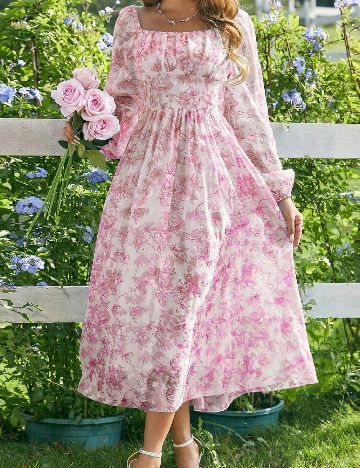 Rochie medie SHEIN, roz