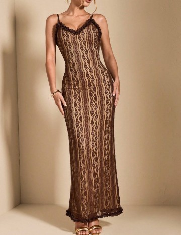 Rochie lunga SHEIN, maro