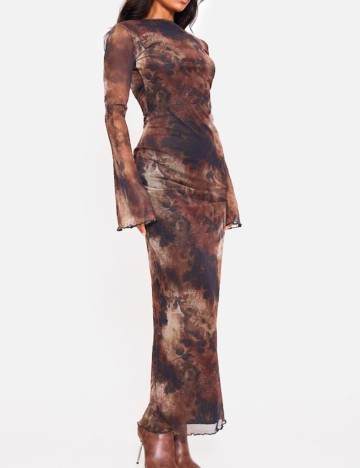 Rochie lunga PRETTYLITTLETHING, maro