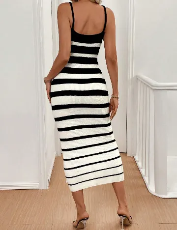 Rochie medie SHEIN, alb/negru Alb