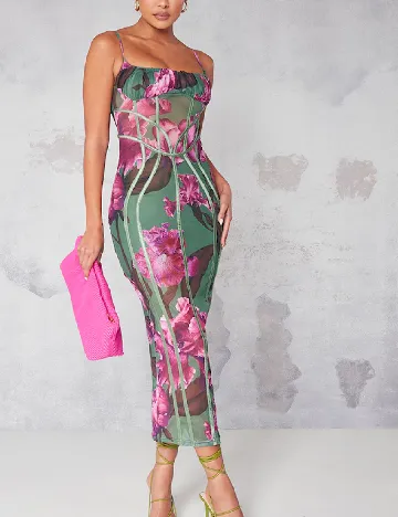 Rochie lunga PRETTYLITTLETHING, verde