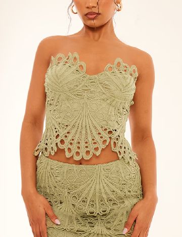 Top PRETTYLITTLETHING, verde