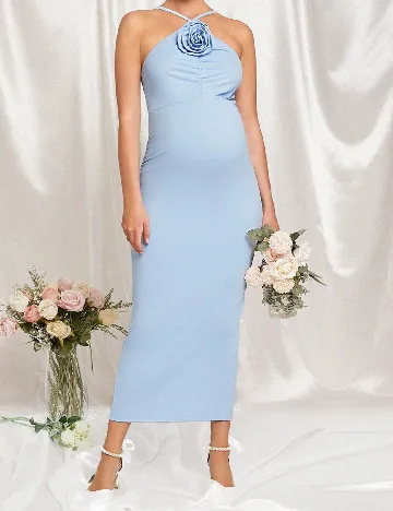 Rochie medie SHEIN Maternity, albastru