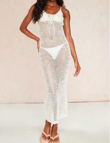 Rochie de plaja PRETTYLITTLETHING, ecru