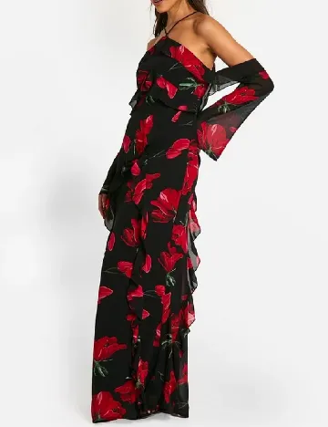 Rochie lunga Boohoo, negru