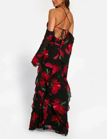 Rochie lunga Boohoo, negru