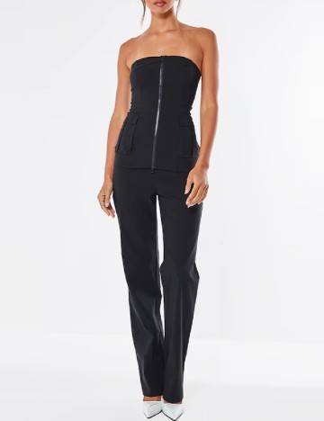 Top PRETTYLITTLETHING, negru
