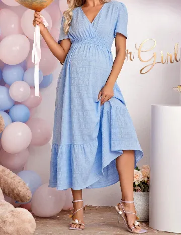 Rochie medie SHEIN Maternity, albastru
