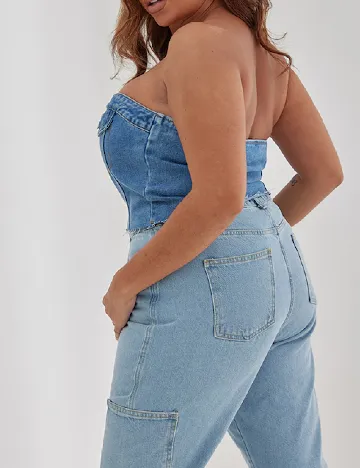Top PRETTYLITTLETHING Plus Size, albastru