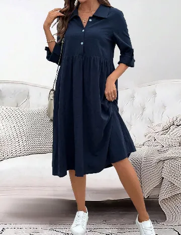 Rochie medie SHEIN, bleumarin
