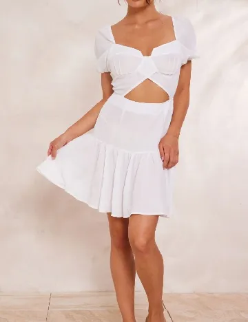 Rochie scurta PRETTYLITTLETHING, alb