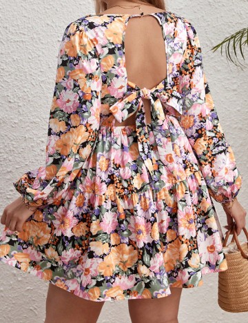 Rochie scurta SHEIN CURVE, floral print