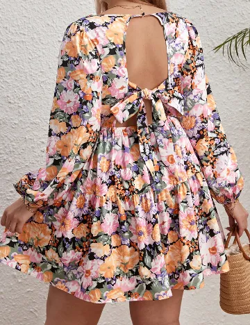 Rochie scurta SHEIN CURVE, floral print