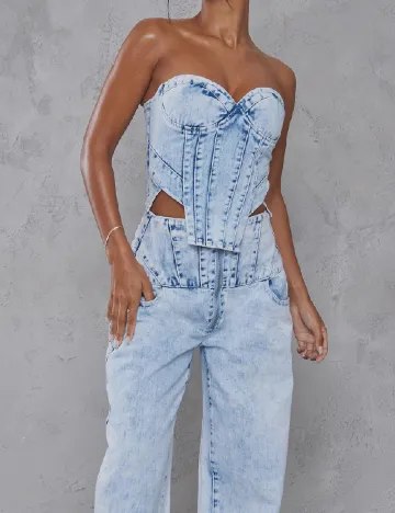 Top PRETTYLITTLETHING, albastru
