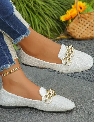 Mocasini SHEIN, ecru