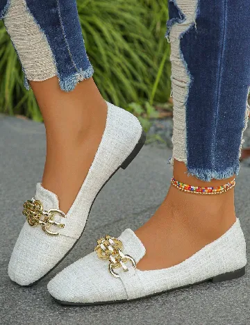 Mocasini SHEIN, ecru