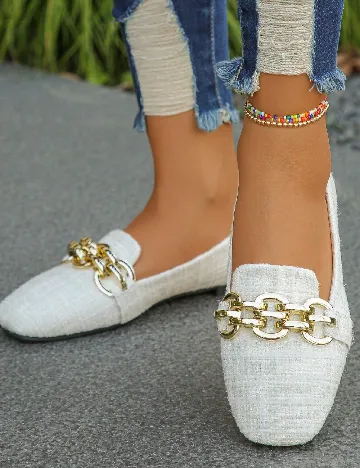 Mocasini SHEIN, ecru