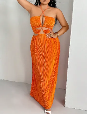 Rochie lunga SHEIN CURVE, portocaliu