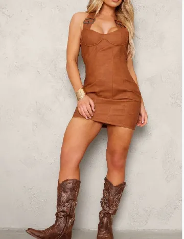 Rochie scurta PRETTYLITTLETHING, maro