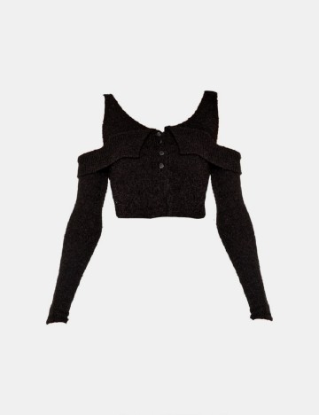 Top PRETTYLITTLETHING, negru