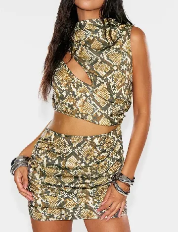 Rochie scurta PRETTYLITTLETHING, imprimeu sarpe