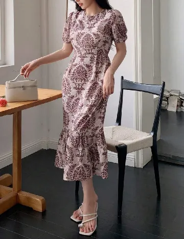 Rochie medie Dazy, roz