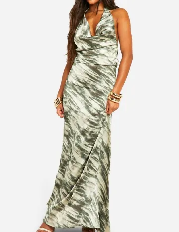 Rochie lunga Boohoo, verde