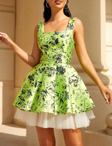 Rochie scurta Miss ord, verde