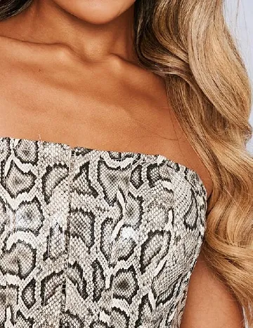 Corset PRETTYLITTLETHING, imprimeu sarpe