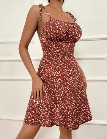 Rochie scurta SHEIN, maro