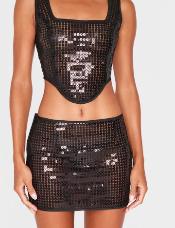 Fusta PRETTYLITTLETHING, negru
