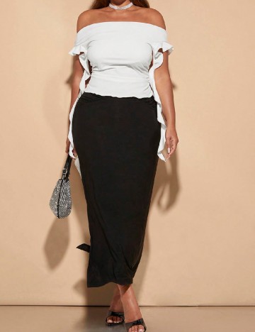 Top SHEIN CURVE, alb