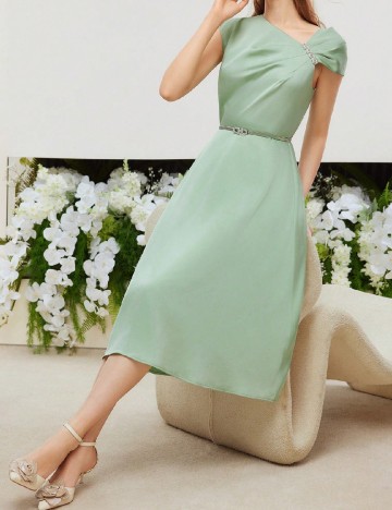 Rochie medie MOTF, verde