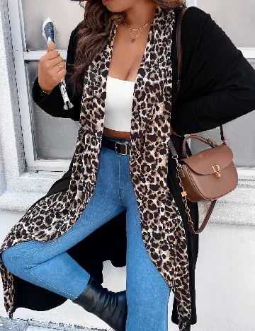 Blazer SHEIN CURVE, negru Negru