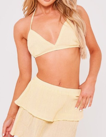 Sutien de baie PRETTYLITTLETHING, galben
