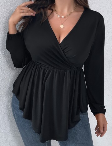 Bluza SHEIN CURVE, negru