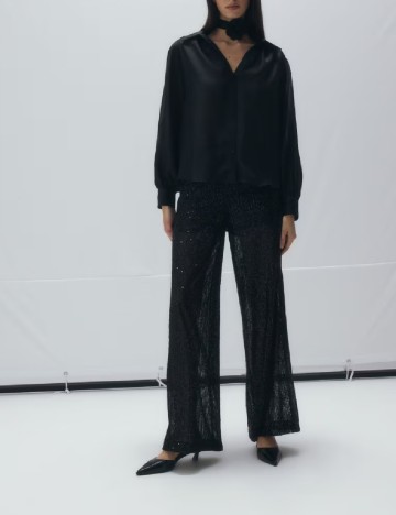 Pantaloni Reserved, negru