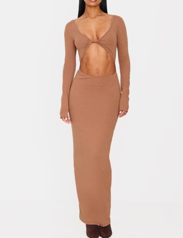 Rochie lunga PRETTYLITTLETHING, maro