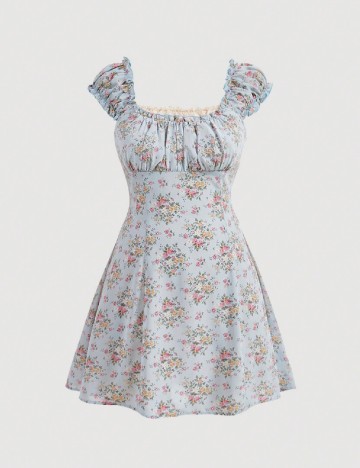 Rochie scurta SHEIN CURVE, bleu