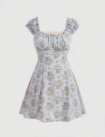 Rochie scurta SHEIN CURVE, bleu