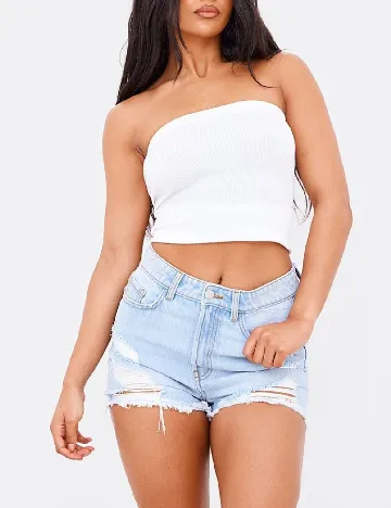 Pantaloni scurti PRETTYLITTLETHING, albastru