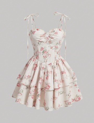 Rochie scurta SHEIN, floral print